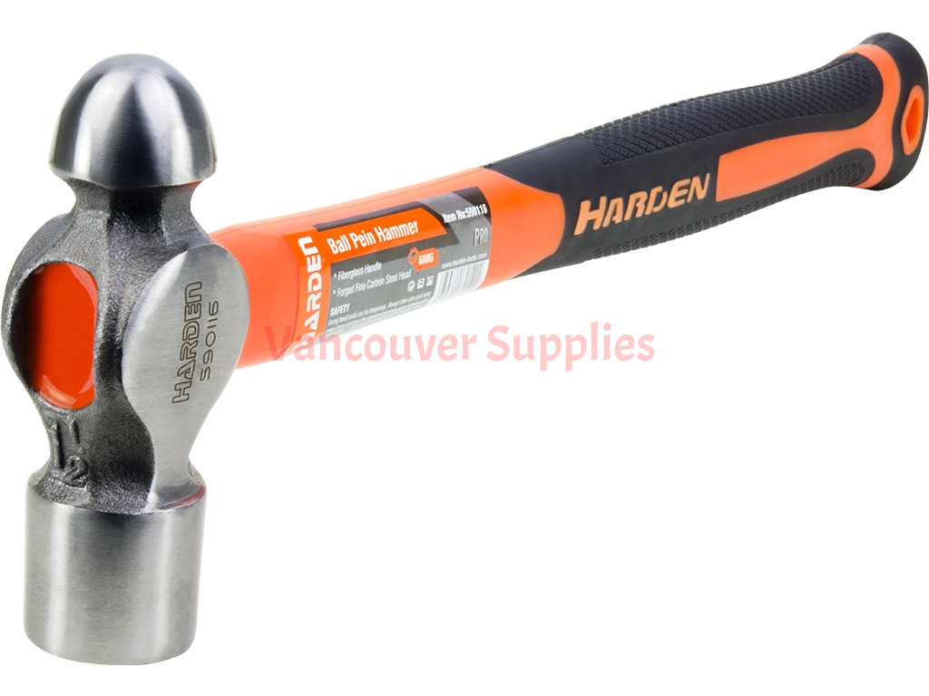 24oz Ball Pein Peen Hammer Cushion Grip Fiberglass Untislip Handle